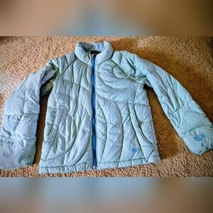 MOUNTAIN HARDWEAR Size L Girls 100% Nylon Down Feather Hi-Pile Puffer Jacket